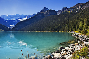 Lake Louise, Scenic beauty of Canada, Mountainous landscapes, Nature's enchantment HD wallpaper