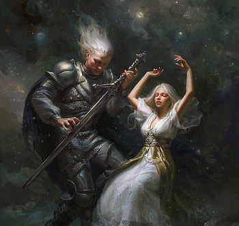 Two Gods, god, fantasy, art, man, laura sava, couple, girl, goddess HD wallpaper