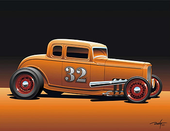 Copper Street Rod, custom, hot rod, car, street rod HD wallpaper