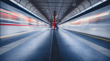 Train Station Long Exposure , train, subway, graphy HD wallpaper
