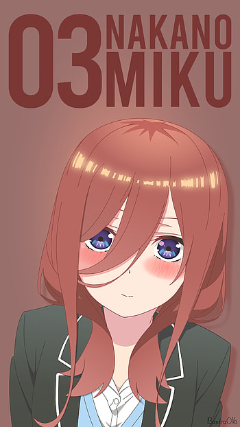 Nakamo Miku, brown hair, The Quintessential Quintuplets, Miku Nakano, Anime HD phone wallpaper