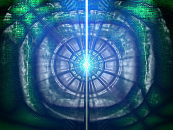 laser tunnel, blue, tunnel, laser, green HD wallpaper
