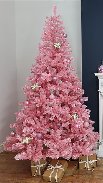 Pink Christmas, Christmas Tree HD phone wallpaper
