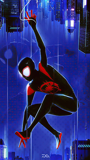 Miles Morales, Marvel, Black Spidy HD phone wallpaper