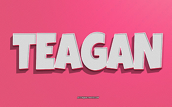 Teagan, pink lines background, with names, Teagan name, female names, Teagan greeting card, line art, with Teagan name HD wallpaper