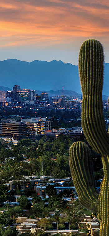 Phoenix skyline, Travels, Arizona HD phone wallpaper