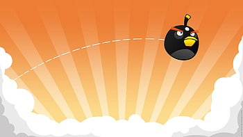 Black Angry Birds , Dark-themed design, visuals, Bird character showcase HD wallpaper