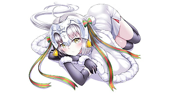 Jeanne d'arc, lying down, Fate/Stay Night, white dress HD wallpaper