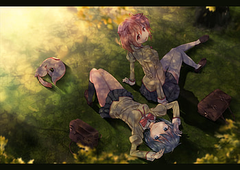 mahou shoujo madoka magica, kyuubee, kaname madoka, miki sayaka HD wallpaper