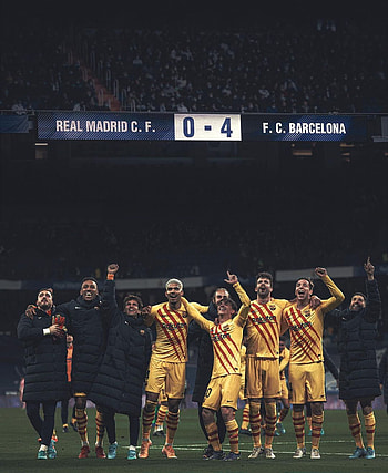Barcelona 0-4, dress, sports_equipment HD phone wallpaper