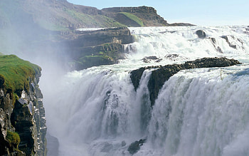 Gullfoss Waterfall, Nature , Scenic beauty, Tranquil scenery HD wallpaper