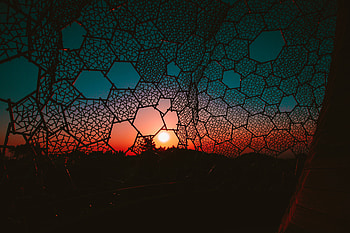 Sky, Night, Dark, Shine, Light, Grid HD wallpaper