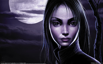 Cold, night, art, tang, girl, angel, nightfall, yuehui, fairy, anime, 3d, moon, fantasy, abstract, women, dream HD wallpaper