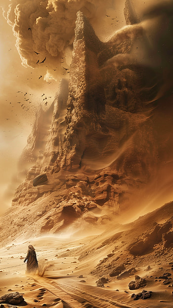 Majestic Sandstorm Escape, desert HD phone wallpaper