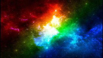 Galaxy, Rainbow Colors HD wallpaper