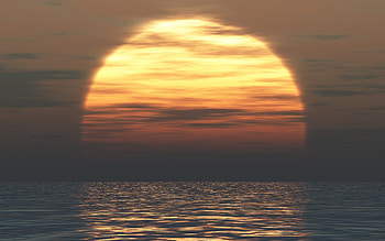 Sunset Sea, sunset, sea, nature HD wallpaper