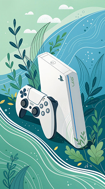 PlayStation : Gaming in Nature's Embrace, video game, illustration HD phone wallpaper