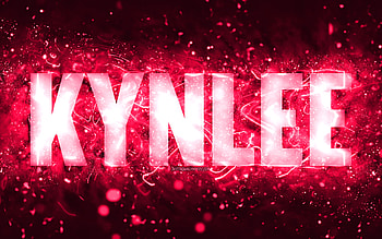 Happy Birtay Kynlee, , pink neon lights, Kynlee name, creative, Kynlee Happy Birtay, Kynlee Birtay, popular american female names, with Kynlee name, Kynlee HD wallpaper