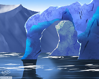 Art, Ice, Ice Floes HD wallpaper