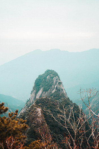 Landscape, Nature, Mountains, Rock, Vertex, Top, Fog HD phone wallpaper