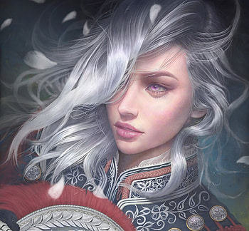 Fantasy girl, face, gyugyu, gyu gyu, art, fantasy HD wallpaper