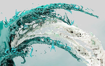 3D, Spray, Liquid HD wallpaper