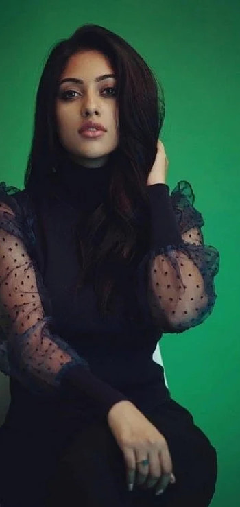 Beauty 214, black dress, actress, Anu Emmanuel, bollywood HD phone wallpaper