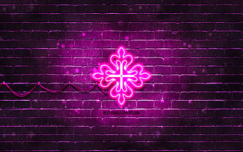 Patek Philippe purple logo, , purple brickwall, Patek Philippe logo, brands, Patek Philippe neon logo, Patek Philippe HD wallpaper