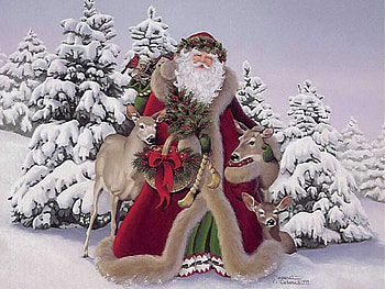 Holidays, Winter, New Year, Jack Frost, Santa Claus, Christmas, Xmas HD wallpaper