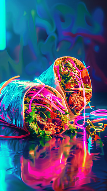 Neon Burrito Bliss HD phone wallpaper