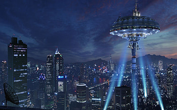 Futuristic City, building, futuristic, city, fantasy HD wallpaper