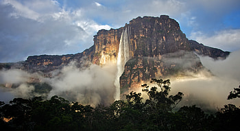 Angel Falls, Canaima National Park, Waterfall wonder, Venezuela travel HD wallpaper