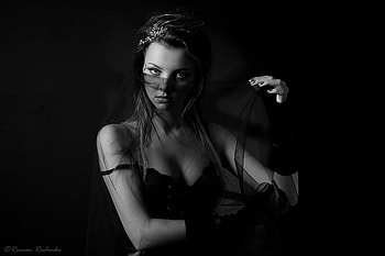 ~~~, graphy, portrait, veil, bw, woman, beauty HD wallpaper