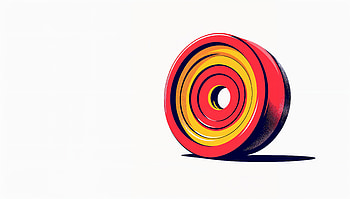 Yoyo – Vibrant Minimalist Design, Yoyo, wheel, red, yellow HD wallpaper