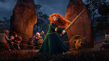 Brave 2012 backdrops, Scottish Highlands, Princess Merida, Epic journey HD wallpaper