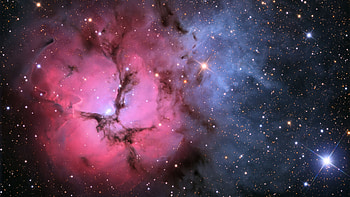 Universe, Stars, Pink, Shine, Brilliance, Nebula, Galaxy HD wallpaper