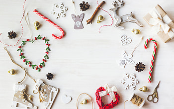 Christmas frame on a white background, , Merry Christmas, Happy New Year, Christmas items, Christmas frame, Christmas decoration HD wallpaper