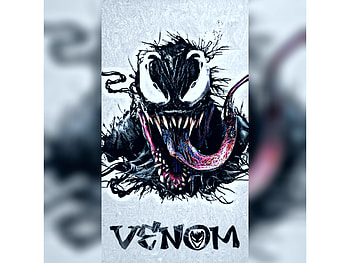 VENOM, art, glass, marvel, Carnage, black, Riot, Mcu HD wallpaper