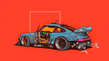 Cyber Porsche 911 Classic Minimal, porsche-911, porsche, cars, minimalism, minimalist, artist, artwork, digital-art HD wallpaper