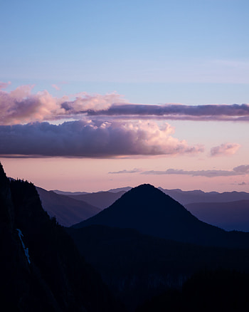 Landscape, Nature, Mountains, Twilight, Clouds, Horizon, Dusk HD phone wallpaper
