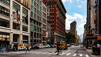 The Flatiron Building, New York Streets HD wallpaper