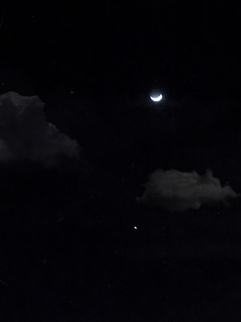 Moon, aesthetic, sky, night, dark HD phone wallpaper