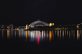 Cities, Rivers, Night, Bridge, Backlight, Illumination HD wallpaper