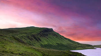 Skye , Splendid Scotland, Countryside charm, Serene sunset HD wallpaper