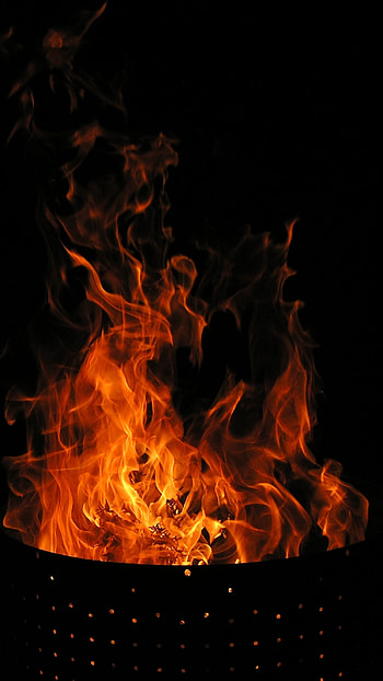 Fire, Fire Texture, Fire Flame HD phone wallpaper