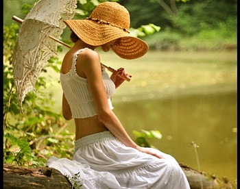 Girl in Hat, cool HD wallpaper