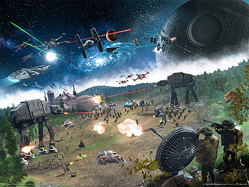 At At Walker, Star Wars: Empire At War, Video Game, Battle, Death Star, Millennium Falcon, Sci Fi, Star Wars, Tie Fighter, X Wing HD wallpaper