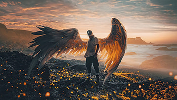 Fire Inside You Is Burning , angel, wings, artist, artwork, digital-art HD wallpaper