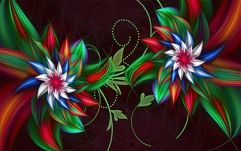 Abstract, Flowers, 3D, Fractal HD wallpaper