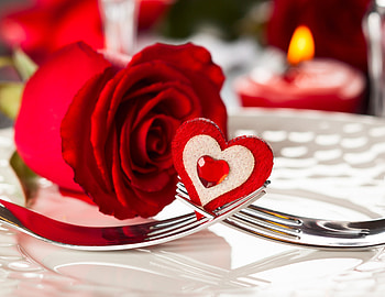 With Love, roses, rose, candle, love, nature, flowers, red rose, heart, for you, valentines day HD wallpaper